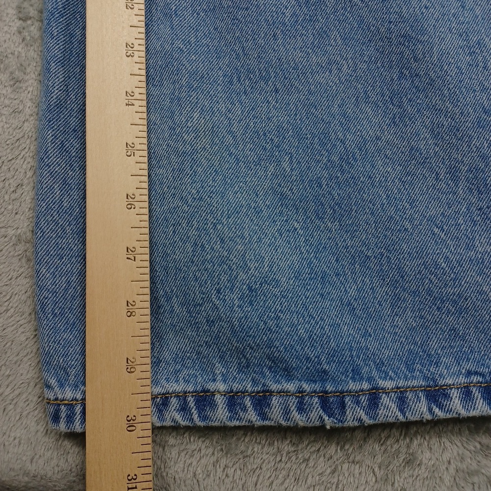 Levis Jeans Womens 29 Blue Denim Baggy Wide Leg Distressed Light Wash - Picture 8 of 10